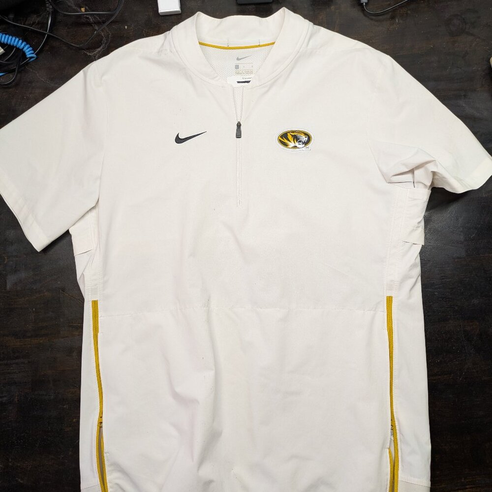 Mizzou Nike Half-Sleeve Quarterzip/White